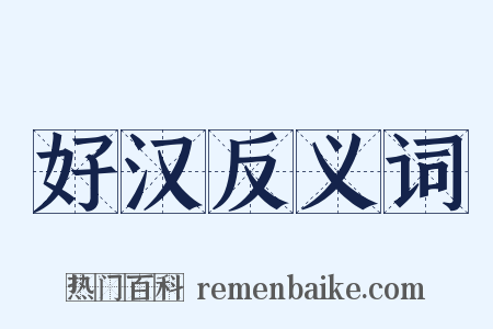 好汉反义词是什么意思的图片